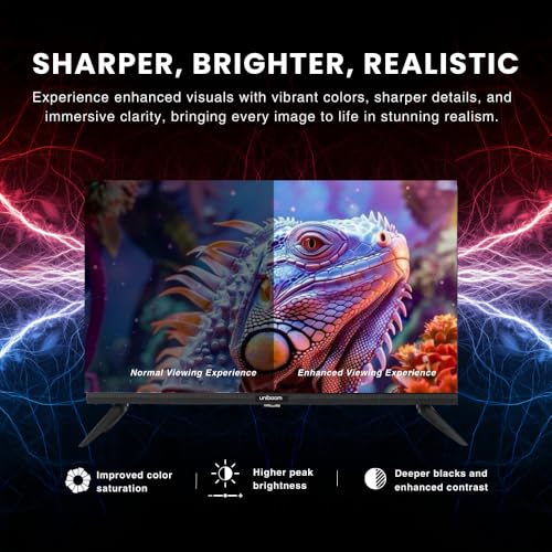 Image of Uniboom Optima Series 60 cm (24 Inch) HD Smart LED TV |Voice Control App, 30W Sonic Boom Speakers, 5000+ Free Movies, 500+ Apps, Mobile Remote & Screen Cast | Model 24S-ULT-AED