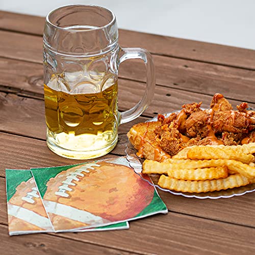 30 Pk, "Football" Cocktail 3-Ply Paper Party Napkins For Football Tailgates, College Or High School Football Games, Sport Themed Parties #TOP2