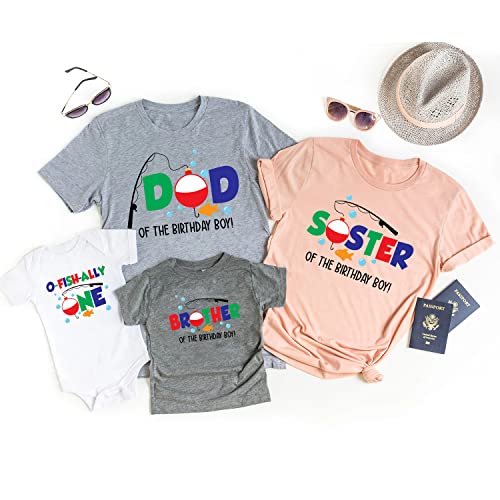 One Birthday Outfit Bodysuit Baby Boy, Big One Fishing Themed First Birthday Shirt Family Matching Fishing Shirts (DT POD One)2