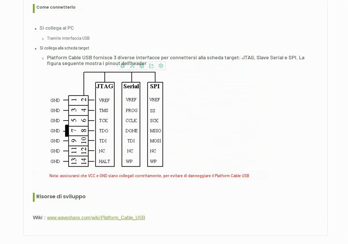 Waveshare XILINX JTAG Download Debugger compatibile originale XILINX Platform Cable USB FPGA CPLD in Circuit Debugger Programmer for All Xilinx Devices