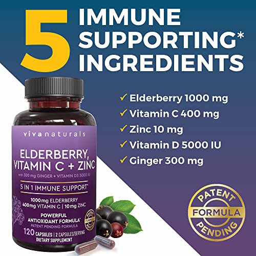 Antarctic Krill Oil, Elderberry Vitamin C & Zinc And Triple-Strength Omega 3 Fish Oil Bundle, 1250 Mg Krill Oil & 2,200 Mg Fish Oil Providing Omega 3 Epa And Dha, Elderberry For Immune Support #TOP4