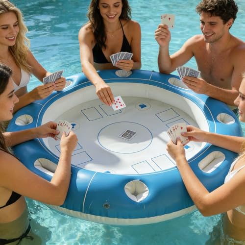 Table de jeu à gonflage rapide pour stabiliser vos verres et jetons sur l'eau