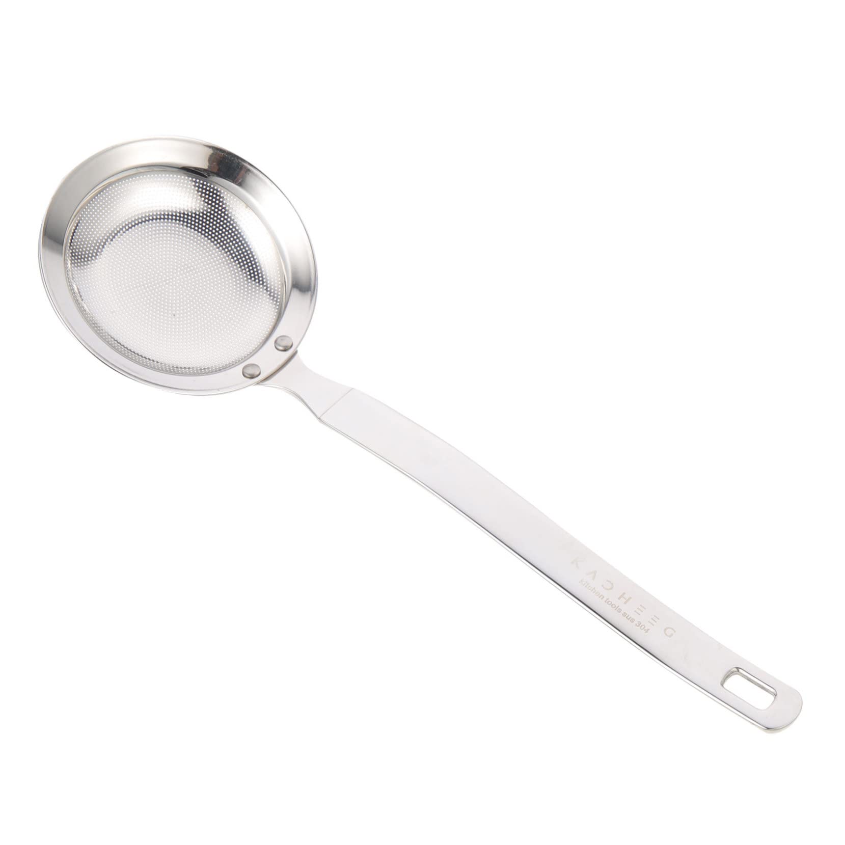 OUNONA Stainless Steel Fat Filter Spoon Multi Function Mesh Strainer for Grease Oil Ergonomic Handle for Easy Holding for Home Kitchen Restaurant Cooking