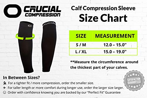 Calf Compression Sleeve for Men & Women (20-30mmHg) - Best Calf Compression Socks for Running, Shin Splint, Calf Pain Relief, Leg Support Sleeve for Runners, Medical, Air Travel, Nursing, Cycling