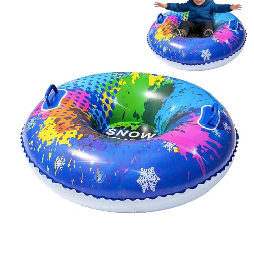 Trineo inflable con tubo de nieve - Trineo de PVC resistente al frío con asas para adultos, niños, familias, amigos, parejas, esquí al aire libre y diversión en invierno, todo el año