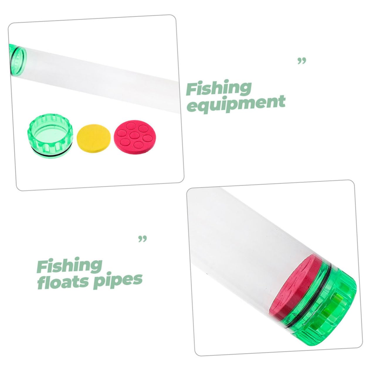 Sosoport Lightweight Buoy Accessories 2pcs Fishing Float Tubes Storage Pipe for Perfect for Camping Fishing