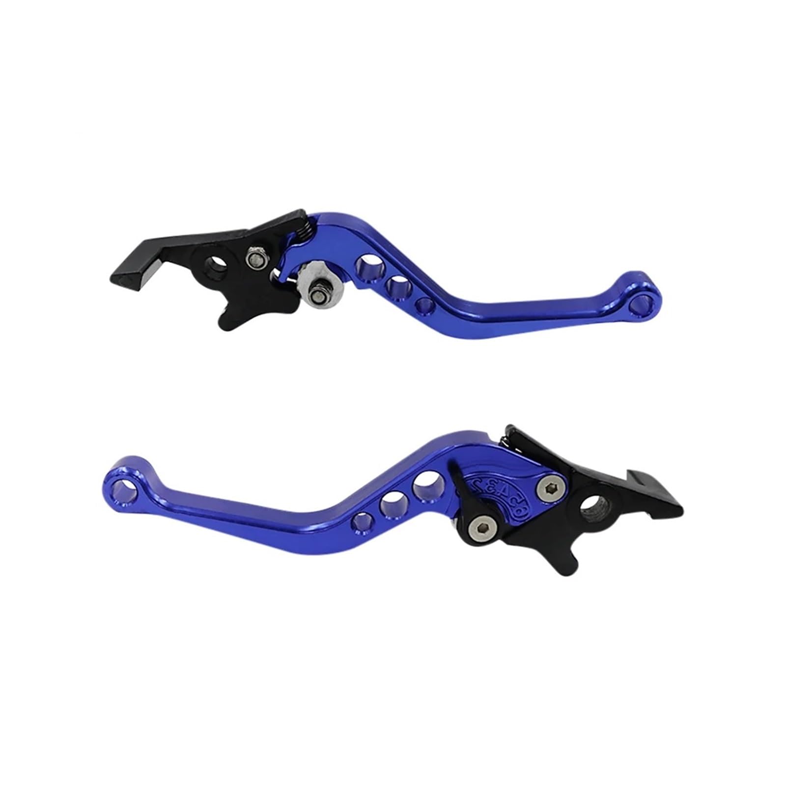 Twixral Motorbike Brake Levers 2Pcs Universal CNC Alloy Motorcycle Brake Handle Adjustable Size for Moto(Blue)