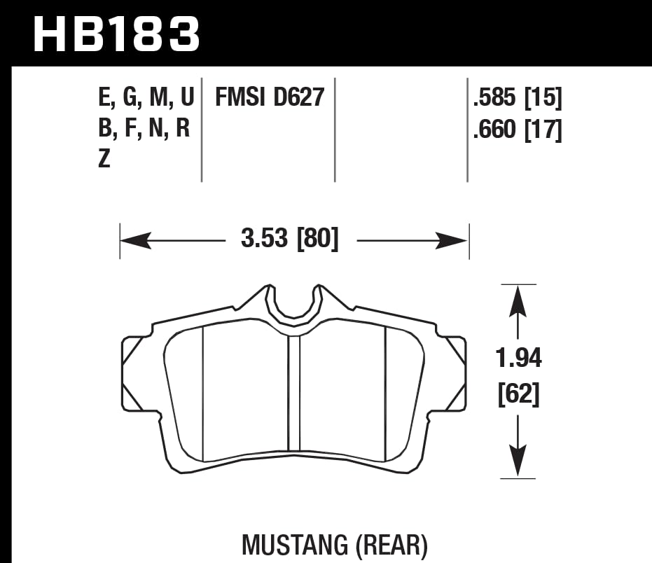 Image of Hawk Performance HB183D.585 ER-1 Motorsport Brake Pads