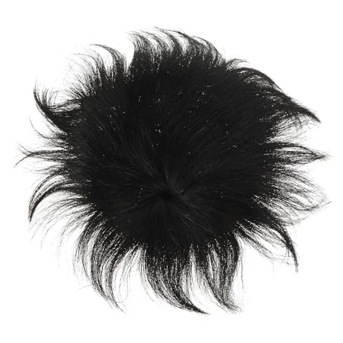Postizo de cabello real para hombre invisible con clip color negro natural