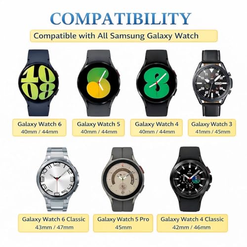 Image of MARVIK Charger for Samsung Galaxy Watch 6 /6 Classic, 5 /5 Pro, 4 /4 Classic, 3, Active 2 /1, 3.3ft USB Magnetic Wireless Charger - Black