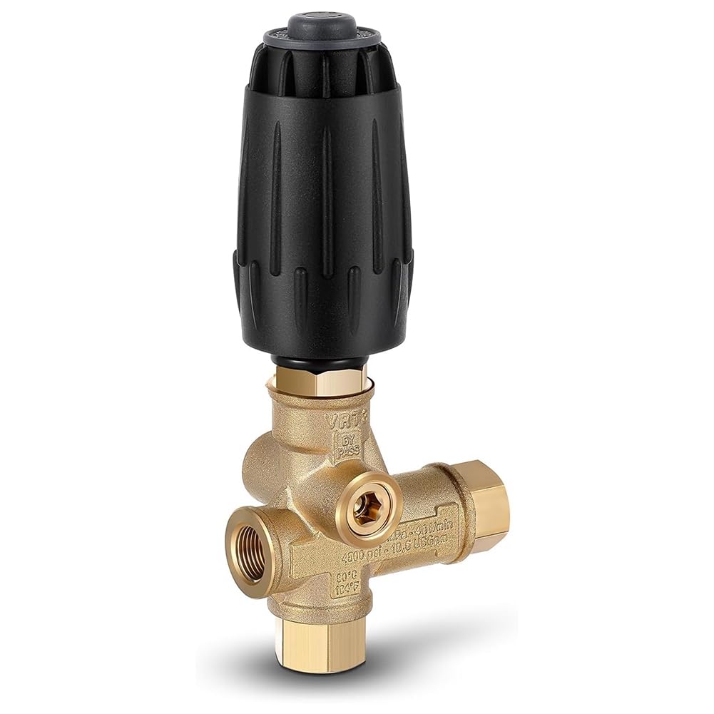 Jnchdghwa Vrt3-310 Pressure Washer Unloader Valve 10.5 Max Gpm (40 L/Min), 3/8" F Outlet, 4500 Psi Pressure Washer Parts & Accessories