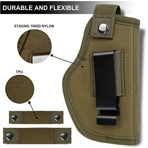 Universal Gun Holsters For Men Women, Iwb/Owb 9Mm Holsters For Pistols Right Left, 380 Gun Holster, Concealed Carry Holster Fits S&W M&P Shield Glock 17 19 26 27 42 43 Revolver, Similar Handguns #TOP2