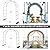Thickened Rustproof Garden Arch, Wedding Arch- 4.6 * 7.8 or 6.4 * 7.5Ft, Easy to Assemble, Long Lasting and Durable, Metal Arch for Garden Arbor Trellis & Climbing Plant