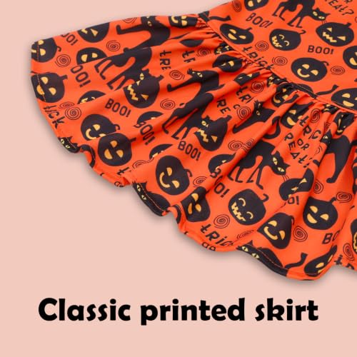 Image of CuteBone Frilly Dog Dress Princess Puppy Halloween Dresses with Ruffled Sleeves Cat Clothes Outfit for Small Dogs Girl Pet Apparel FX23XXS
