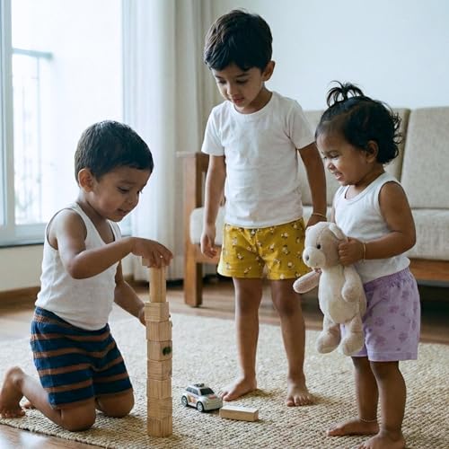 Image of The Boo Boo Club Pure 100% Cotton Baby Boy's & Baby Girl's Printed Shorts (Pack of 5)