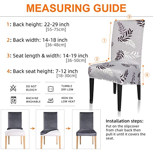 4 Pack Stretch Dining Chair Covers, Xl/Oversized Removable Washable Soft Spandex High Back Large Chair Cover Slipcover For Dining Room Kitchen Hotel Table Banquet (4 Per Set, Yyqs) #TOP6