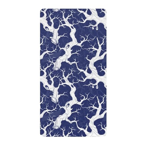 Sábanas azules de algodón para cuna de bebé, diseño de fantasmas ocultos para niños y niñas, suave y cómoda, decoración de guardería, 1 paquete