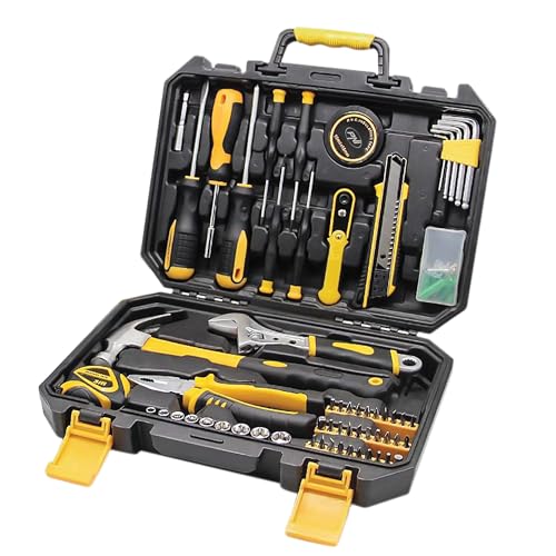 PNI TC100 Hand Tool kit, 100 Pieces, Material Carbon Steel and Chrome Vanadium, Plastic Box, Black, 275 X 105 X 32mm