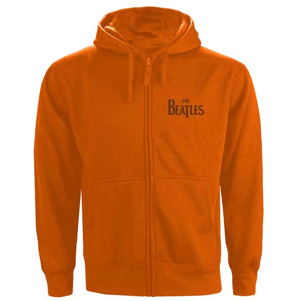 Felpa # Xl Unisex Orange # Drop T Logo - Les Beatles, Paul McCartney, John Lennon, RIngo Starr, George Harrison Felpa # Xl Unisex Orange # Drop T Logo