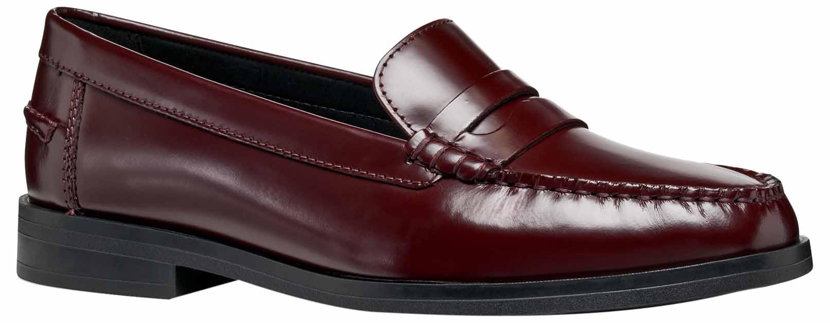 Geox Women's D Cloridie Loafer, red, 6 UK
