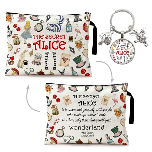ZHANTUONE Fairy Tale Funny Cosmetic Bag keychain pendant Set, for Travel Toiletry Zipper Storage Pouch Makeup Bag, Motivational Gifts for Friends Coworker Bestie BBF, Movie Lover Fairy Tale Fans
