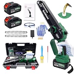 Mini Motosega a Batteria, 8 Pollici Motosega a Batteria per Potatura con 8000mAh Batterie, Goldsea Sega a Batteria per Potatura con Motori Brushless per il Giardinaggio Potatura Albero Taglio del