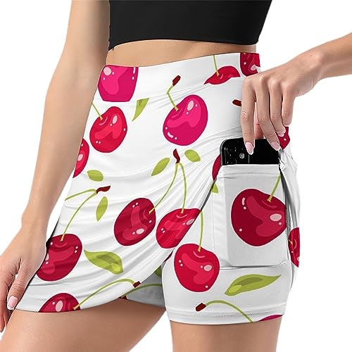 Mini jupe de course anti-frottement avec poche intégrée pour femme