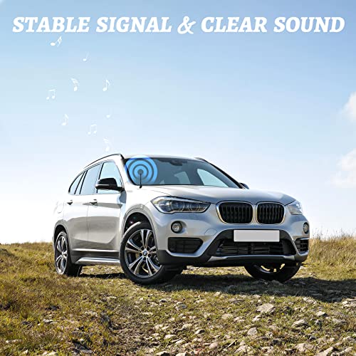 Eightwood Car Stereo AM FM Radio Antenna, Universal Roof Mount Antenna Replacement with Mount Base 16ft Extension Cable for Vehicle Car Truck Stereo Receiver Head Unit FM HD Radio