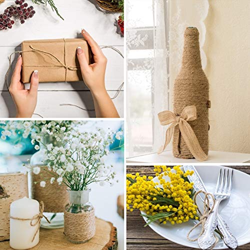 Vgoodall Burlap Ribbon，2 Inch Burlap Fabric Craft Ribbon 10 Yards And 1Pc Jute Twine For Gifts Wrapping Christmas Wreath Tree Rustic Wedding Decoration Bow Making #TOP3