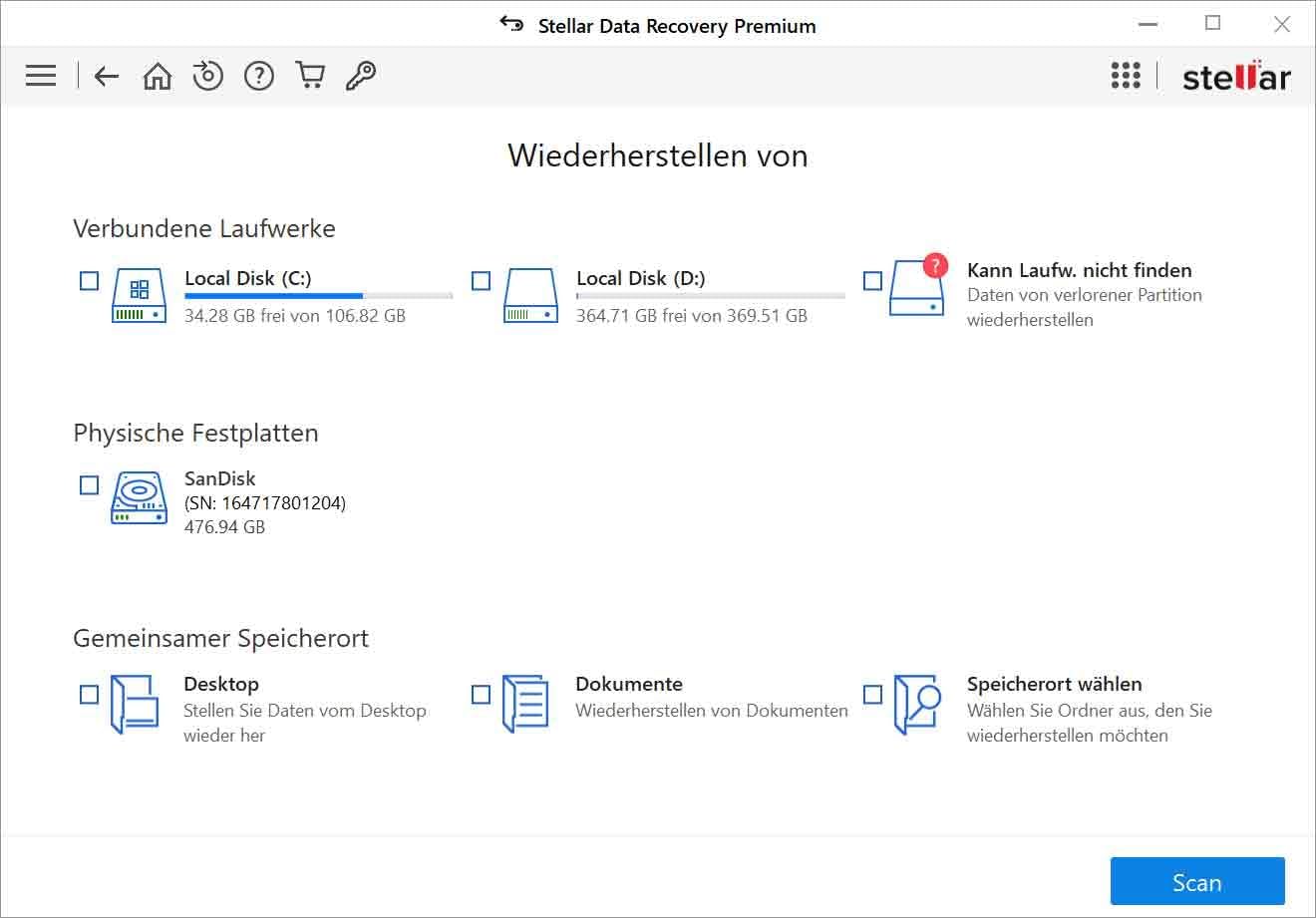 Stellar Data Recovery 12 - Sichere Datenwiederherstellung von Windows-Geräten | Premium | 1 Gerät | 1 Jahr | PC Aktivierungscode per Email