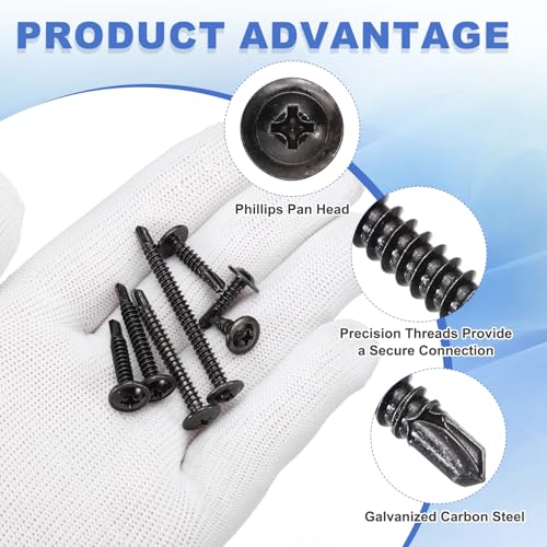Tornillos autorroscantes de acero galvanizado 4.2x16 mm 60 pzas miniatura 4