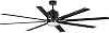 Progress Lighting Vast Collection 72 18W LED Eight- Blade Fan, 16-34 x 72, Black