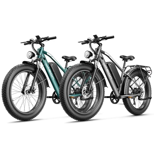 Jasion EB5 MAX Electric Bike for Adults with 2000W Peak Motor, 48V 15Ah (720Wh) Battery Electric Mountain Bike, 26'' x 4'' Fat Tire Ebike, 28+MPH Speed, Cruise Control, with Fenders, Rear Rack