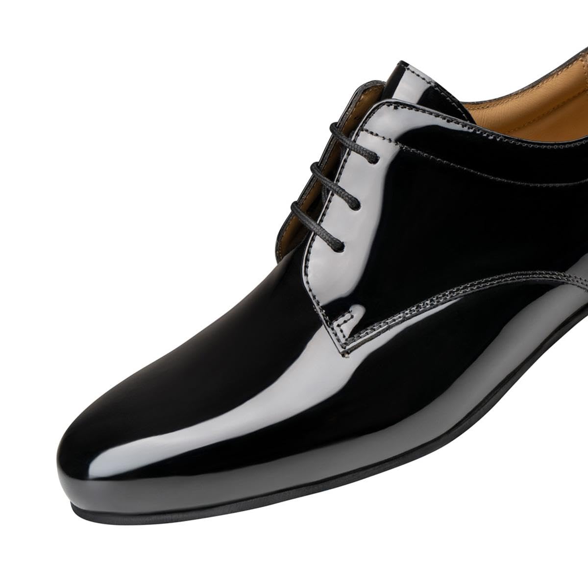 Werner Kern Chaussures de Danse pour Hommes 28012 - Vernis Noir - Largeur Normale - Talon Standard de 2 cm - Made in Italy