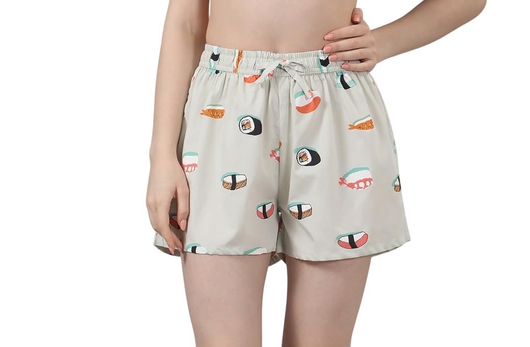 Women’s Loose Fit Printed Cotton Shorts | Stylish Casual Wear | Comfortable Lounge & Nightwear Shorts for Women