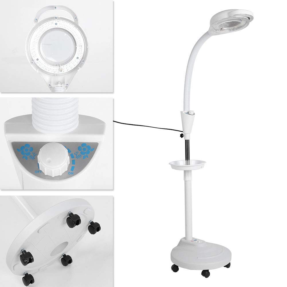 Lampa Terra a LED lente di ingrandimento (8X) LED luce di bellezza motivo di ricamo luci altezza Regolabile(EU)