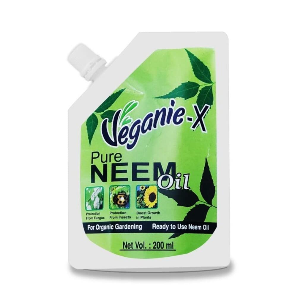 Premium Neem Oil 200ml for Organic Plant Pest Control Spray | Pure Cold Pressed, Water Soluble