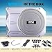Pyle 10-Inch Low-Profile Amplified Subwoofer System - 900 Watt Compact Enclosed Active Marine Underseat Car Subwoofer with Built In Amp, Powered Car Subwoofer w/ Low & High Level Inputs