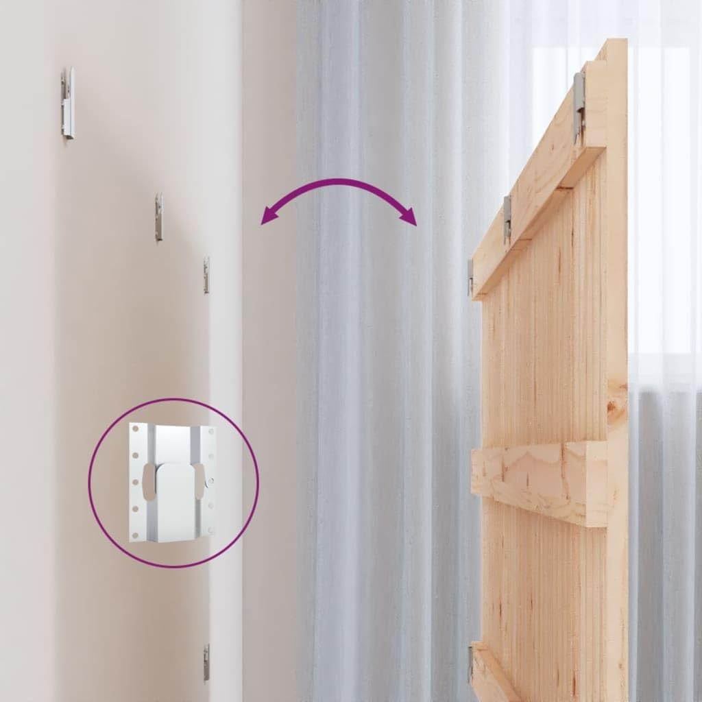 824828 Testiera da Parete 204x3x60 cm in Legno Massello di Pino Testata in Legno,Testata Letto Matrimoniale Muebles Dormitorio Spalliera Letto Testiere per Letto Matrimoniale