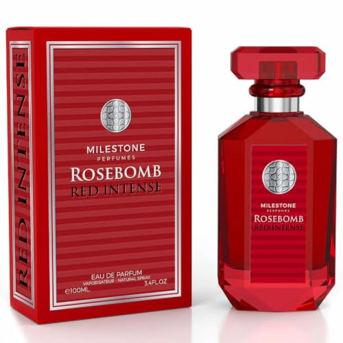 Image of MILESTONE Perfumes Rosebomb Red Intense Women’s Long-Lasting Eau de Parfum 100ML - Bold & Captivating Fragrance for Confident Women, Perfect for Day or Night Wear