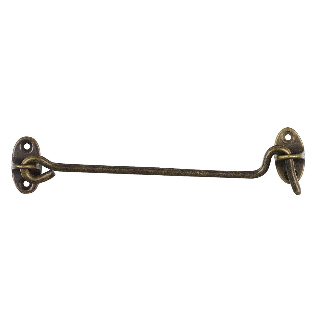 uxcell Cabin Hook Eye Latch Hook Door with Screw Lock Plating Finish for Gate Shutters Window Slide Barn Door Fence Bronze Tone-image-16
