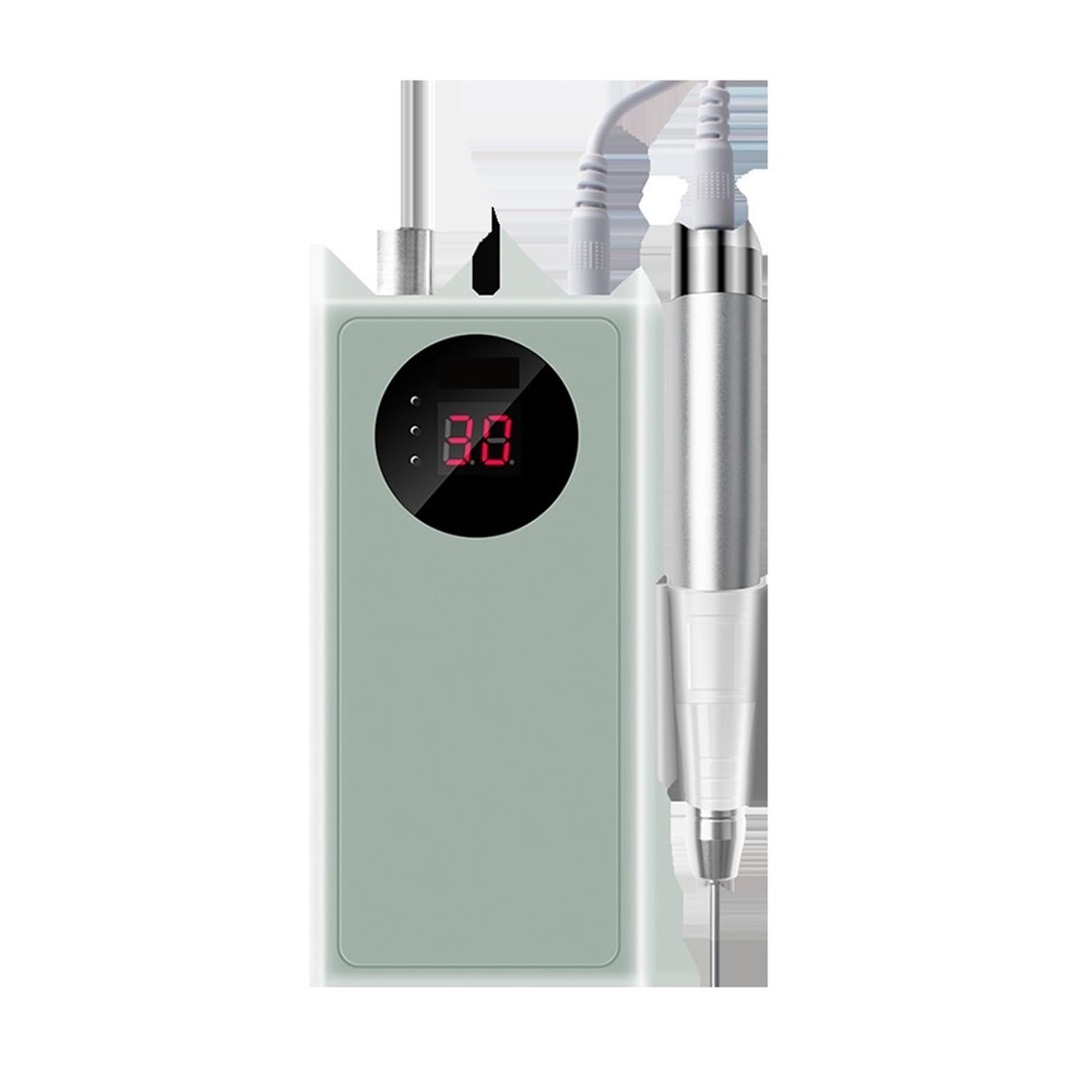 Torno para Uñas, Taladro eléctrico for uñas de 30000RPM, taladro profesional for manicura y pedicura, taladro eléctrico for uñas con pantalla LCD de anillo, Color verde claro para Salón DIY Principian