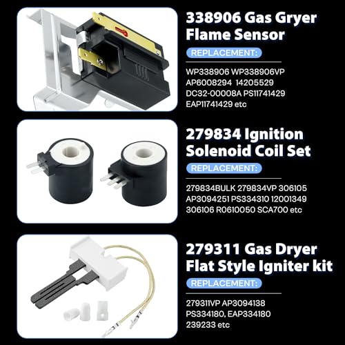 Image of 【Upgraded 】Gas Dryer Repair Kit for Whirlpool Kenmore Maytag Gas Dryers