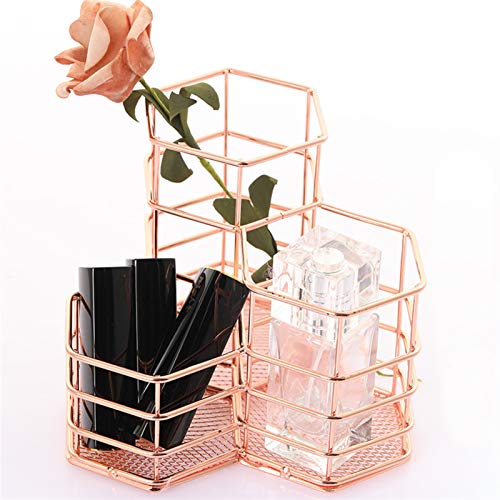 Porte-stylo hexagonal haut de gamme structure géométrique en fer forgé