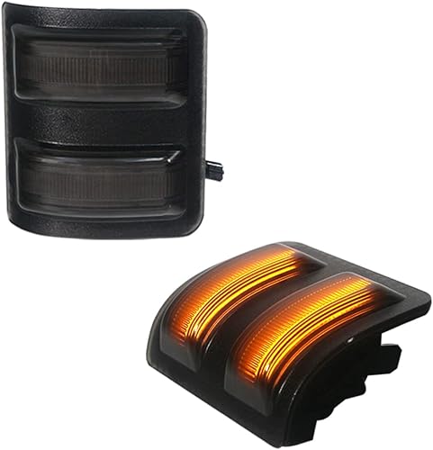 GTINTHEBOX Luz de marcador LED de espejo para Ford F250 F350 F450 Super Duty ámbar de señal de giro 2008-2016, lente ahumada