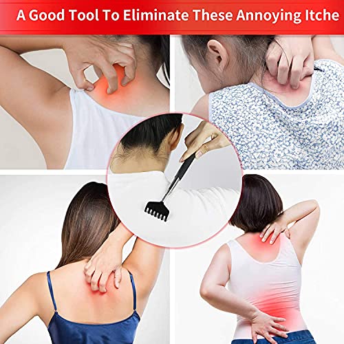 Image of Alexvyan Small Adjustable Portable Foldable Extendable Back Scratcher, Metal Stainless Steel Telescoping Itching Hand Stick Tool (Pack of 1 - Model1)