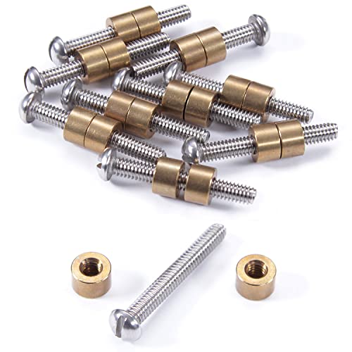 Loveless Fasteners for DIY Handles &amp; Knife Handle Repair - USA Size (0.312 x 8-32US x 1.15 Inch) - (Brass/Stainless Steel) - (10 Pk)