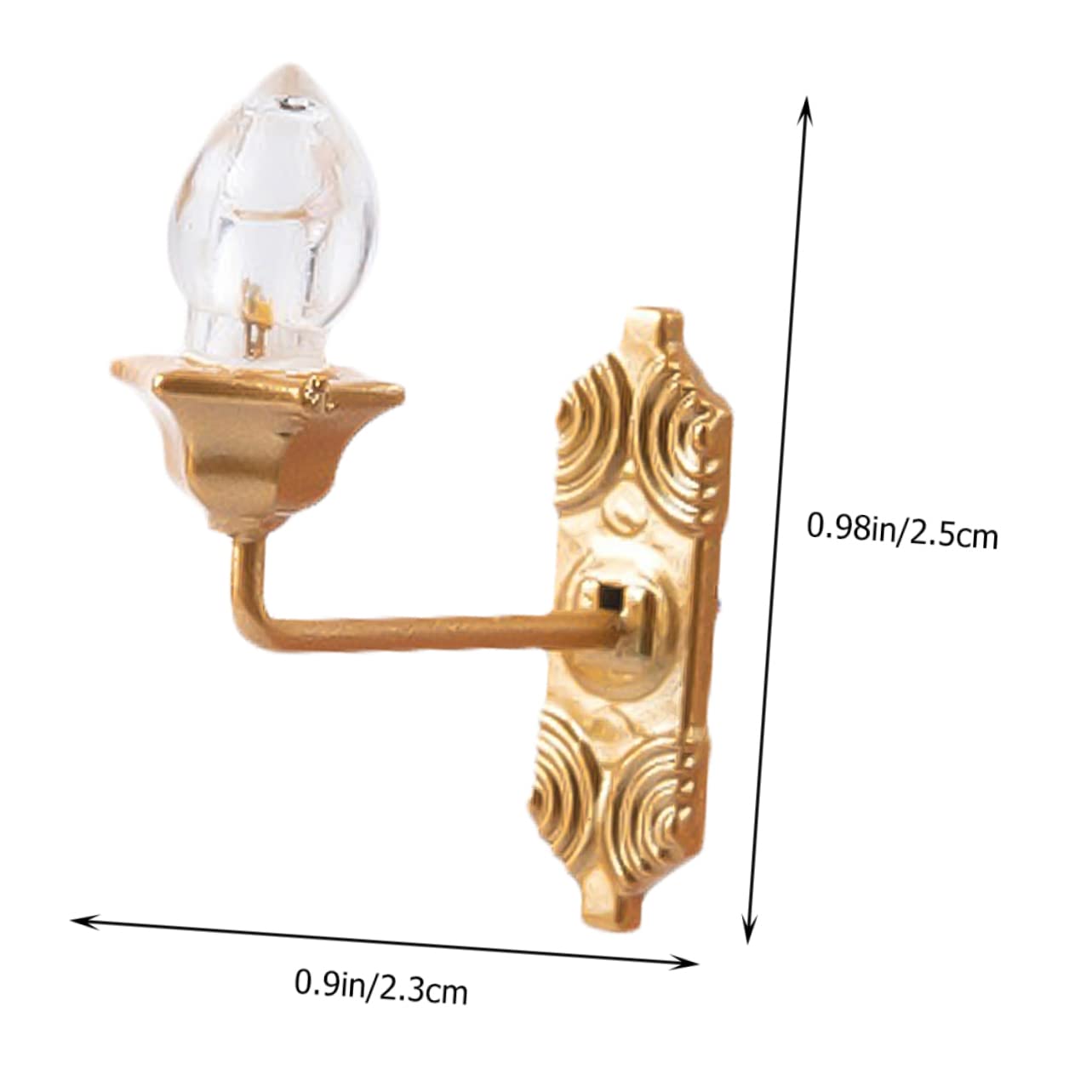 balacoo 5pcs Mini Luminous Wall Lamp for DIY Mini House Decoration Warm Light for Sand Table Models and Micro Landscaping Projects