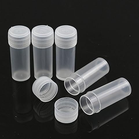 Rimandy 50Pcs Clear Small 5ml 5g Plastic Sample Bottles Refillable Cosmetic Container Jar Makeup Storage Vial Pots Tube Cover