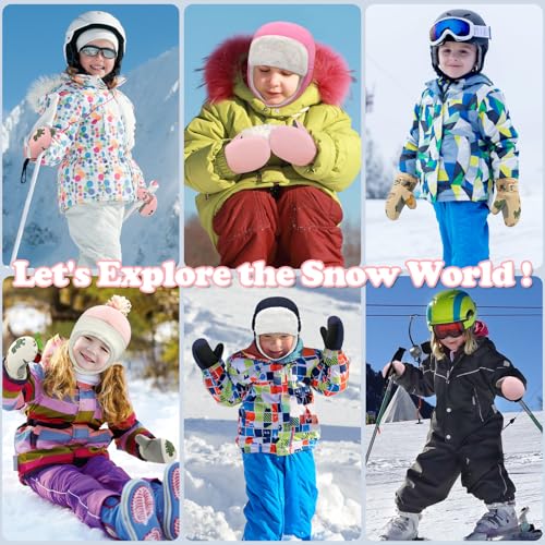Sarfel Kids Toddler Mittens Waterproof Toddler Winter Gloves Infant Baby Mittens Winter Kids Snow Gloves for Boys Girls4